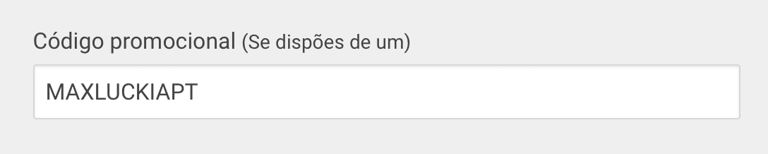 Código promocional Luckia